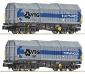 Fleischmann 6660080 - N - 2-tlg. Set Teleskophaubenwagen, VTG, Ep. IV